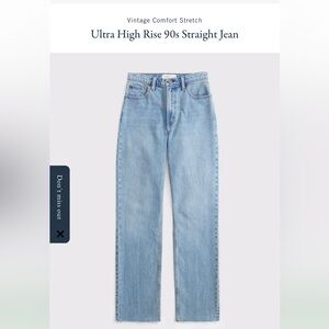 Abercrombie & Fitch Ultra High Rise 90’s Straight Leg Jeans